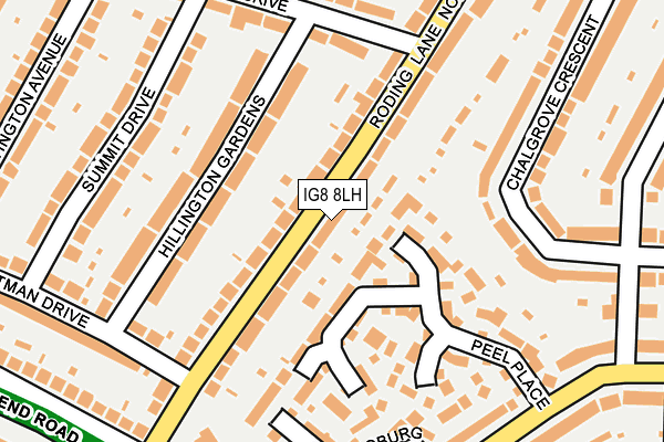 IG8 8LH map - OS OpenMap – Local (Ordnance Survey)