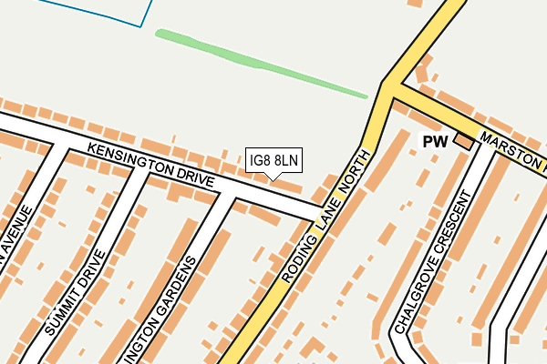 IG8 8LN map - OS OpenMap – Local (Ordnance Survey)