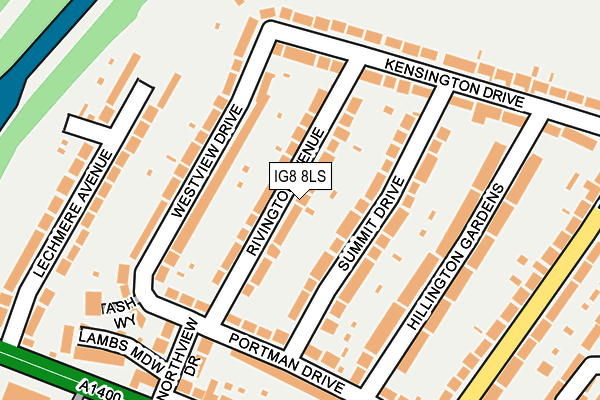 IG8 8LS map - OS OpenMap – Local (Ordnance Survey)