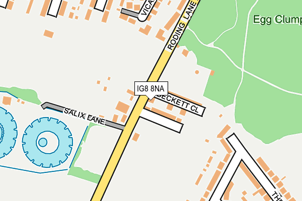 IG8 8NA map - OS OpenMap – Local (Ordnance Survey)