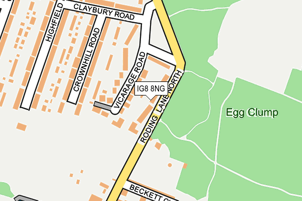 IG8 8NG map - OS OpenMap – Local (Ordnance Survey)