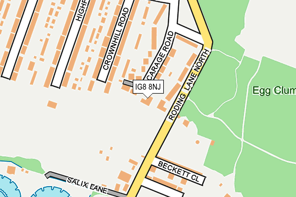 IG8 8NJ map - OS OpenMap – Local (Ordnance Survey)
