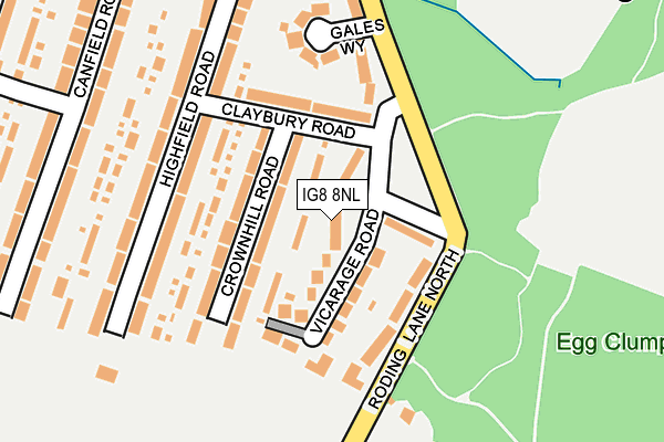 IG8 8NL map - OS OpenMap – Local (Ordnance Survey)