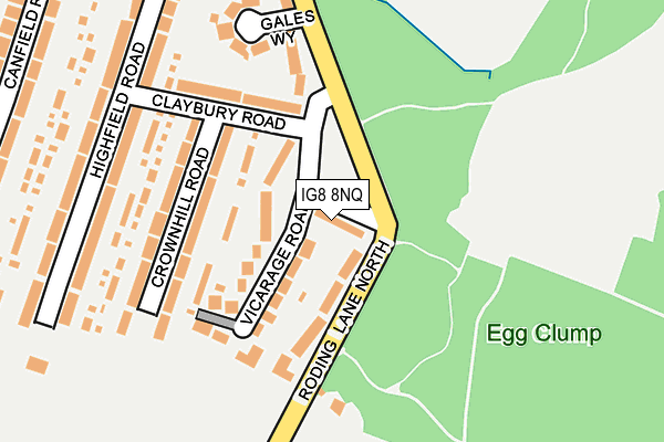IG8 8NQ map - OS OpenMap – Local (Ordnance Survey)