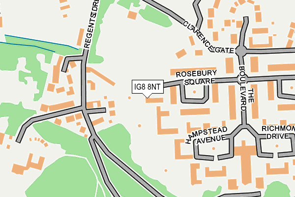 IG8 8NT map - OS OpenMap – Local (Ordnance Survey)