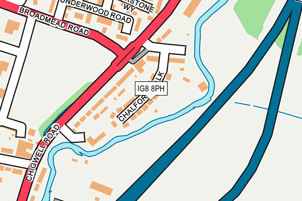 IG8 8PH map - OS OpenMap – Local (Ordnance Survey)