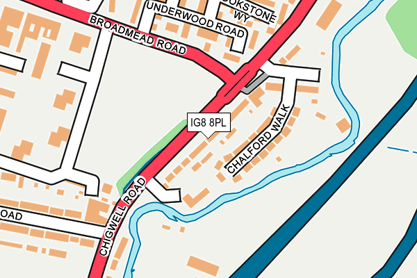 IG8 8PL map - OS OpenMap – Local (Ordnance Survey)