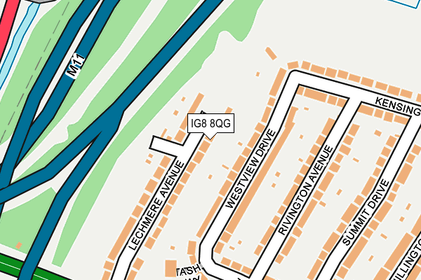 IG8 8QG map - OS OpenMap – Local (Ordnance Survey)
