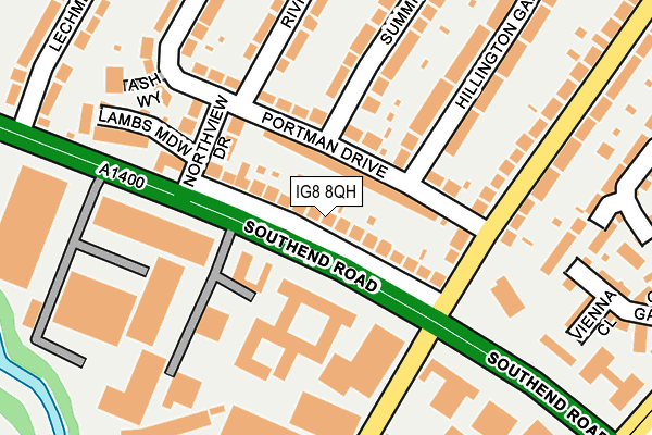 IG8 8QH map - OS OpenMap – Local (Ordnance Survey)