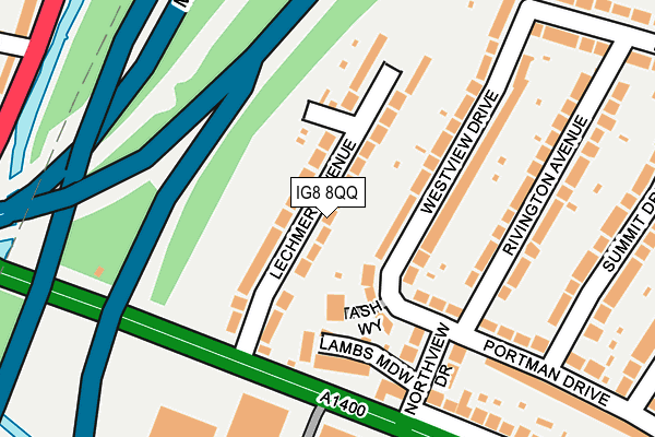 IG8 8QQ map - OS OpenMap – Local (Ordnance Survey)