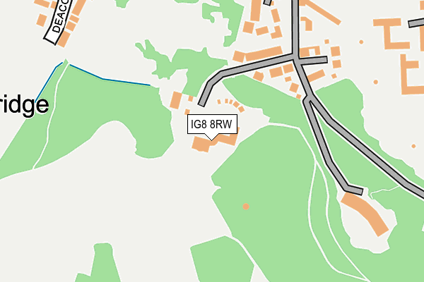 IG8 8RW map - OS OpenMap – Local (Ordnance Survey)