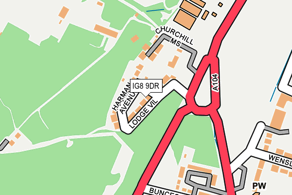 IG8 9DR map - OS OpenMap – Local (Ordnance Survey)