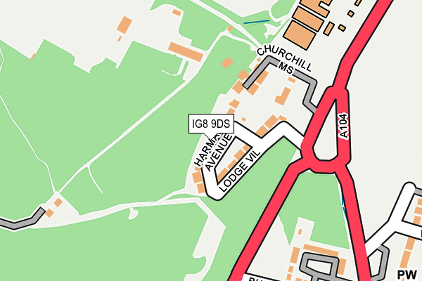 IG8 9DS map - OS OpenMap – Local (Ordnance Survey)