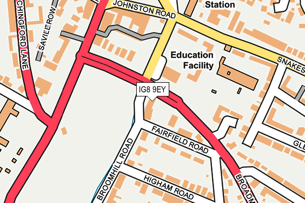 IG8 9EY map - OS OpenMap – Local (Ordnance Survey)