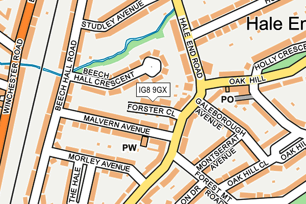 IG8 9GX map - OS OpenMap – Local (Ordnance Survey)