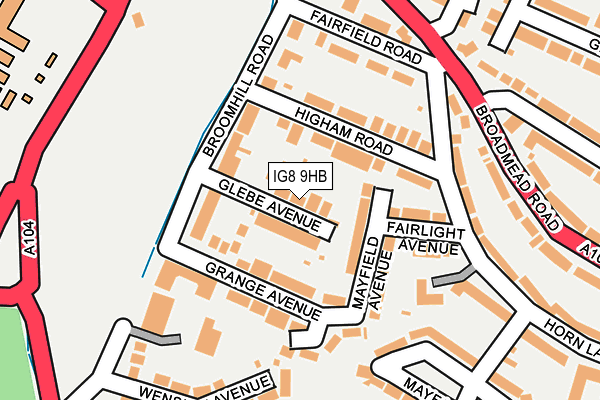 IG8 9HB map - OS OpenMap – Local (Ordnance Survey)