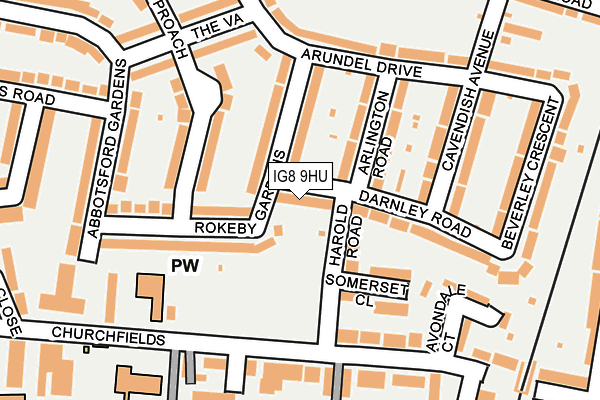IG8 9HU map - OS OpenMap – Local (Ordnance Survey)
