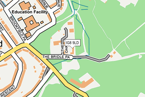 IG8 9LD map - OS OpenMap – Local (Ordnance Survey)