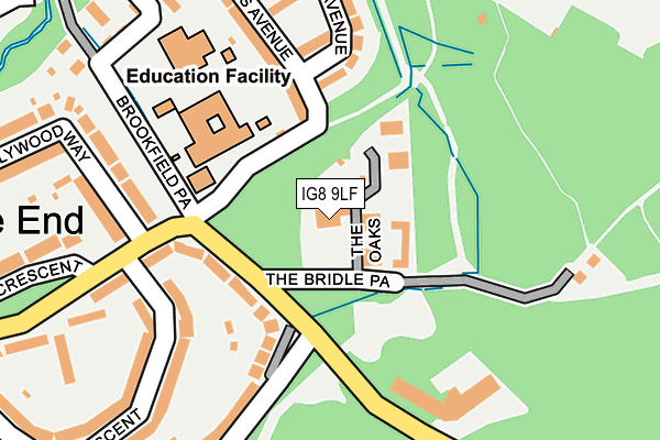 IG8 9LF map - OS OpenMap – Local (Ordnance Survey)