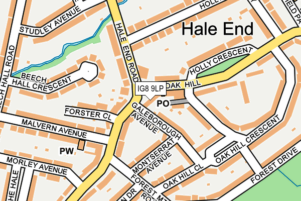 IG8 9LP map - OS OpenMap – Local (Ordnance Survey)