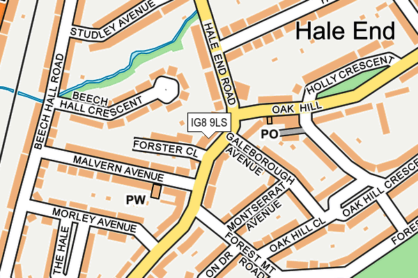 IG8 9LS map - OS OpenMap – Local (Ordnance Survey)