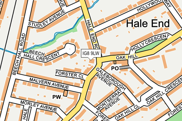 IG8 9LW map - OS OpenMap – Local (Ordnance Survey)