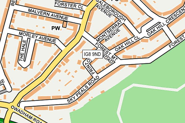 IG8 9ND map - OS OpenMap – Local (Ordnance Survey)