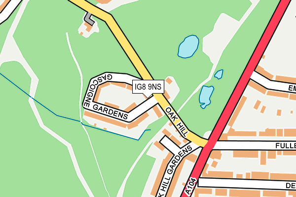 IG8 9NS map - OS OpenMap – Local (Ordnance Survey)