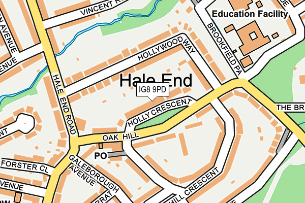 IG8 9PD map - OS OpenMap – Local (Ordnance Survey)