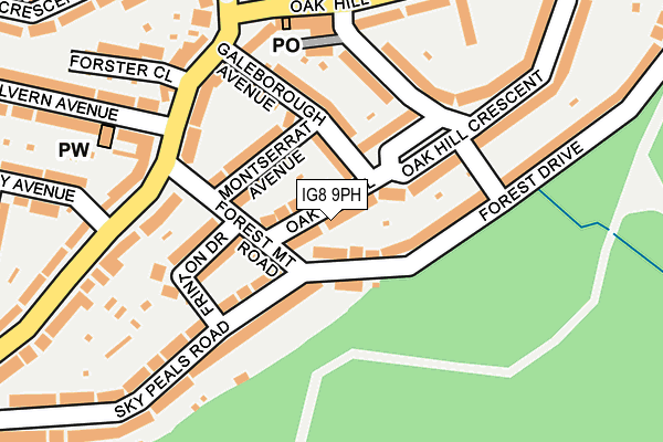 IG8 9PH map - OS OpenMap – Local (Ordnance Survey)