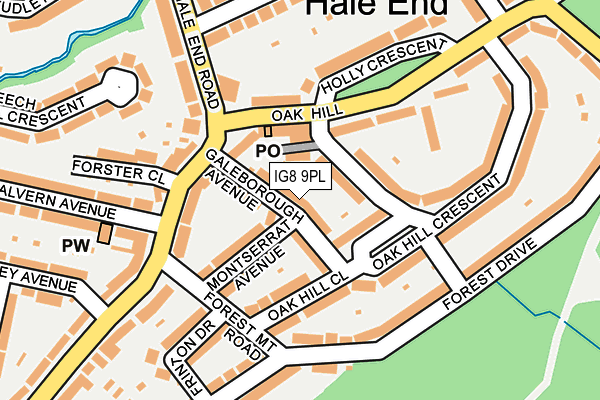 IG8 9PL map - OS OpenMap – Local (Ordnance Survey)