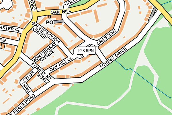 IG8 9PN map - OS OpenMap – Local (Ordnance Survey)