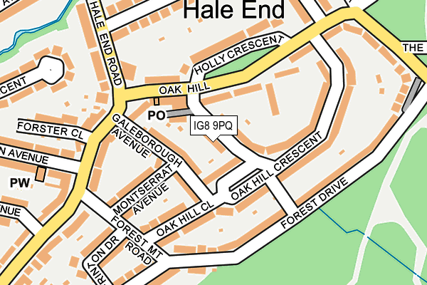IG8 9PQ map - OS OpenMap – Local (Ordnance Survey)