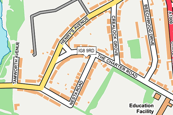 IG8 9RD map - OS OpenMap – Local (Ordnance Survey)