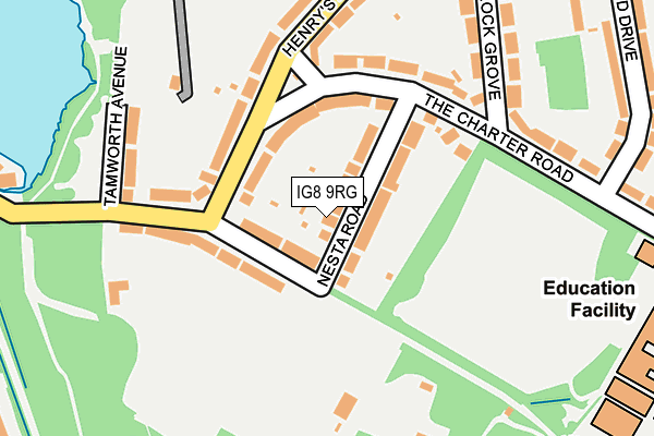 IG8 9RG map - OS OpenMap – Local (Ordnance Survey)