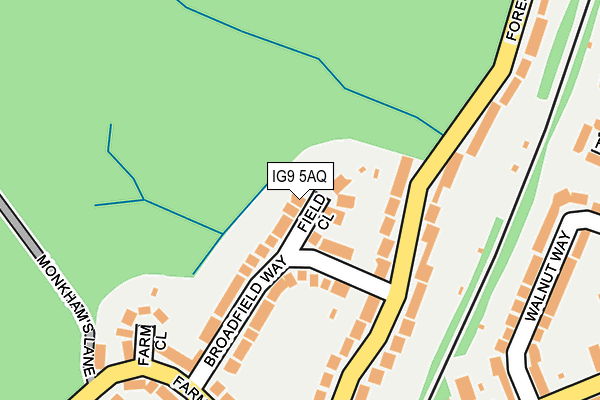IG9 5AQ map - OS OpenMap – Local (Ordnance Survey)