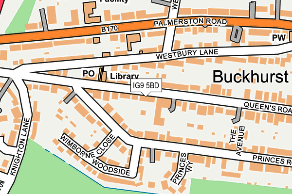 IG9 5BD map - OS OpenMap – Local (Ordnance Survey)