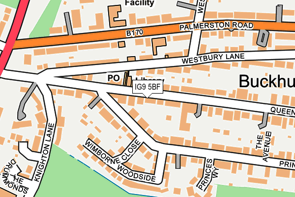 IG9 5BF map - OS OpenMap – Local (Ordnance Survey)