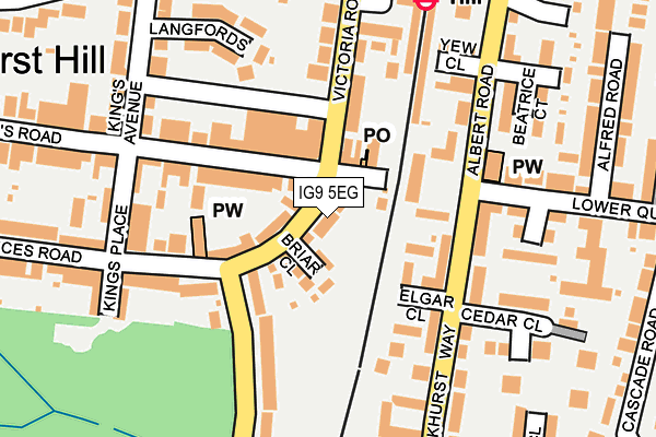 IG9 5EG map - OS OpenMap – Local (Ordnance Survey)
