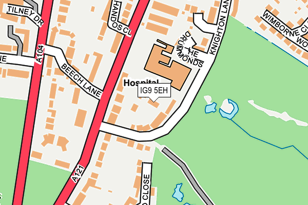 IG9 5EH map - OS OpenMap – Local (Ordnance Survey)