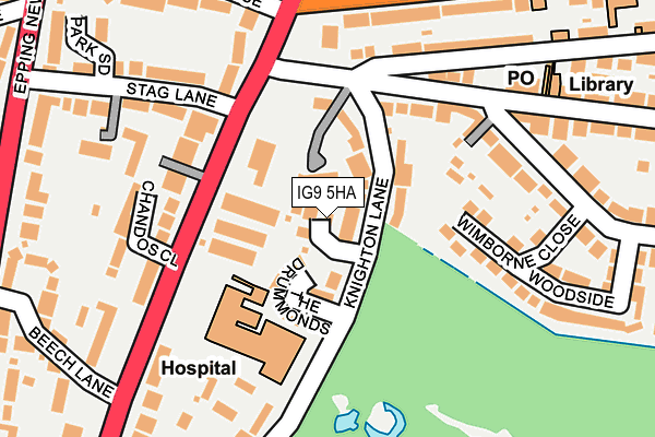 IG9 5HA map - OS OpenMap – Local (Ordnance Survey)