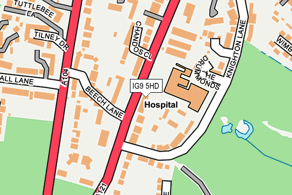 IG9 5HD map - OS OpenMap – Local (Ordnance Survey)