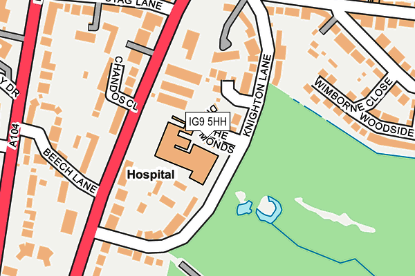 IG9 5HH map - OS OpenMap – Local (Ordnance Survey)