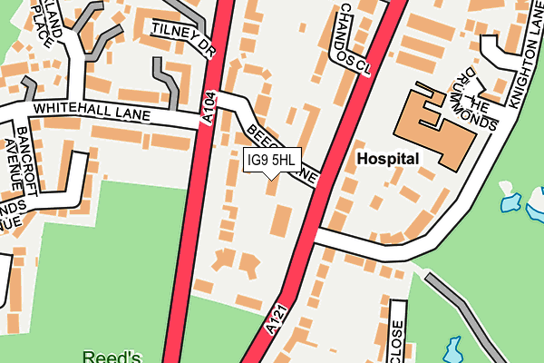 IG9 5HL map - OS OpenMap – Local (Ordnance Survey)
