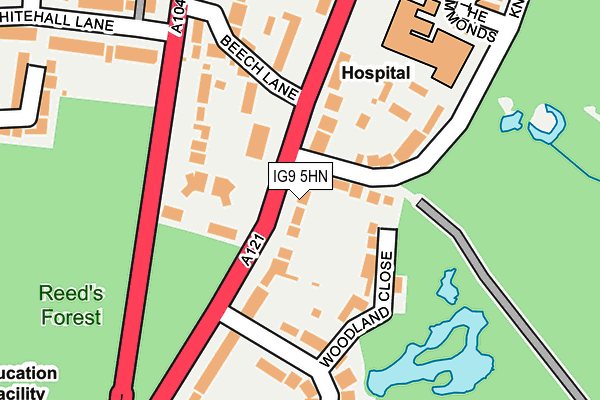 IG9 5HN map - OS OpenMap – Local (Ordnance Survey)