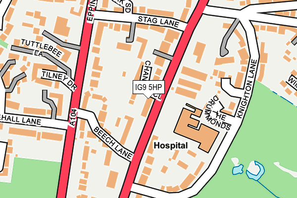 IG9 5HP map - OS OpenMap – Local (Ordnance Survey)