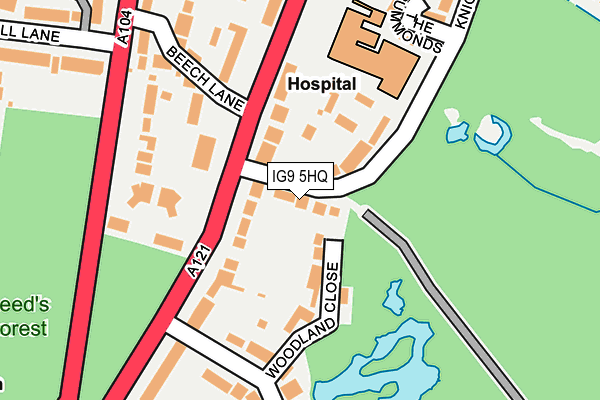 IG9 5HQ map - OS OpenMap – Local (Ordnance Survey)