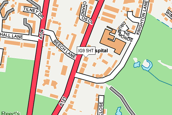 IG9 5HT map - OS OpenMap – Local (Ordnance Survey)