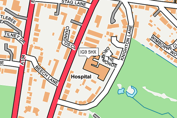 IG9 5HX map - OS OpenMap – Local (Ordnance Survey)