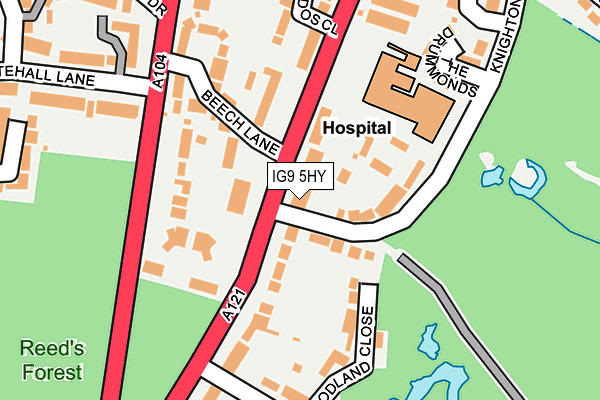 IG9 5HY map - OS OpenMap – Local (Ordnance Survey)